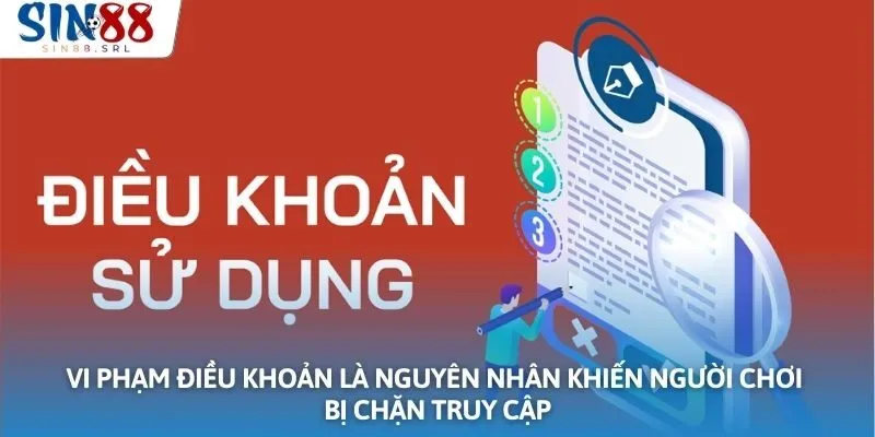 Vi phạm điều khoản cũng là một nguyên nhân khiến người chơi bị chặn truy cập